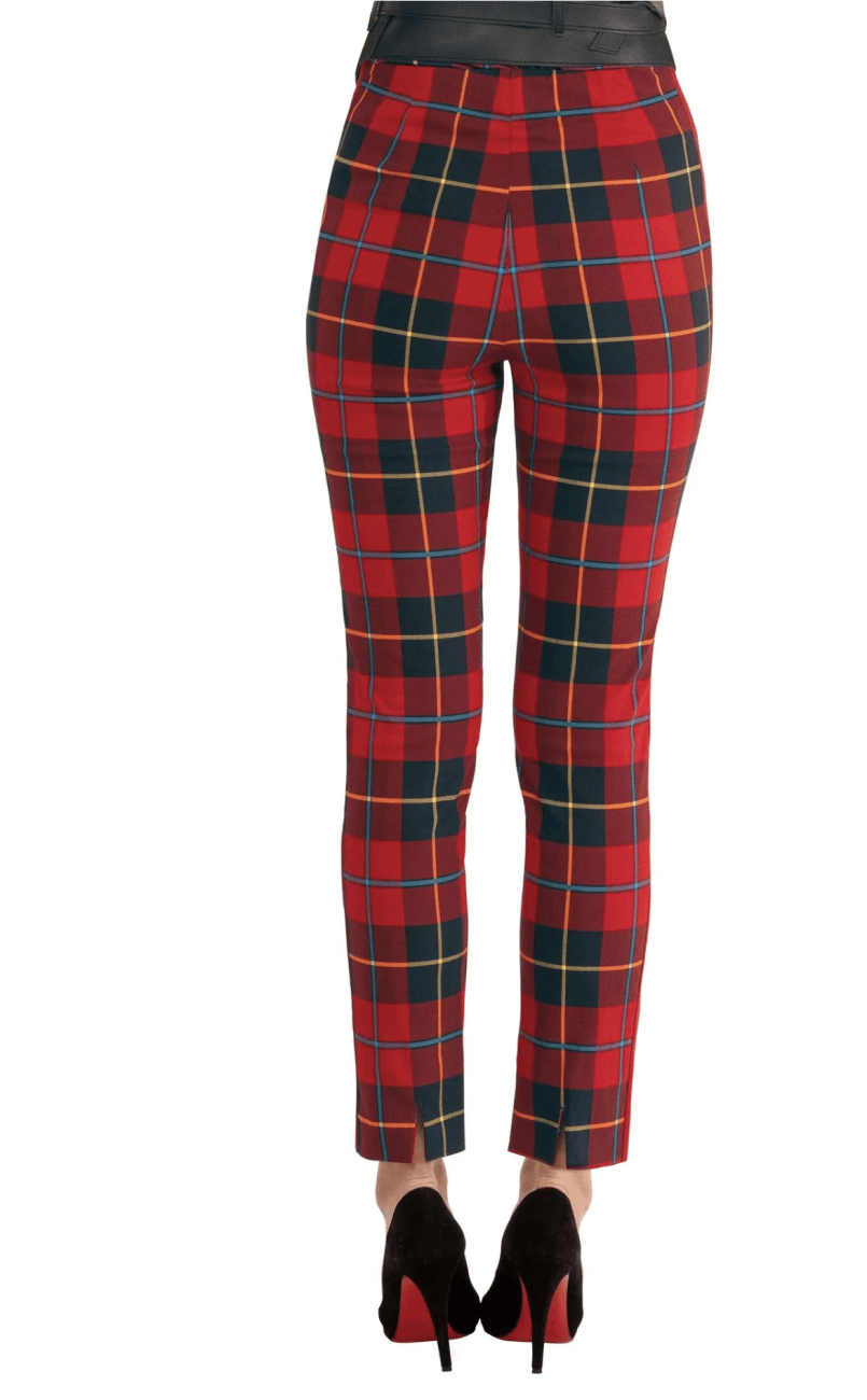 Gretchen Scott Gripeless Pull On Pant Red Plaidly Cooper PAEQPC