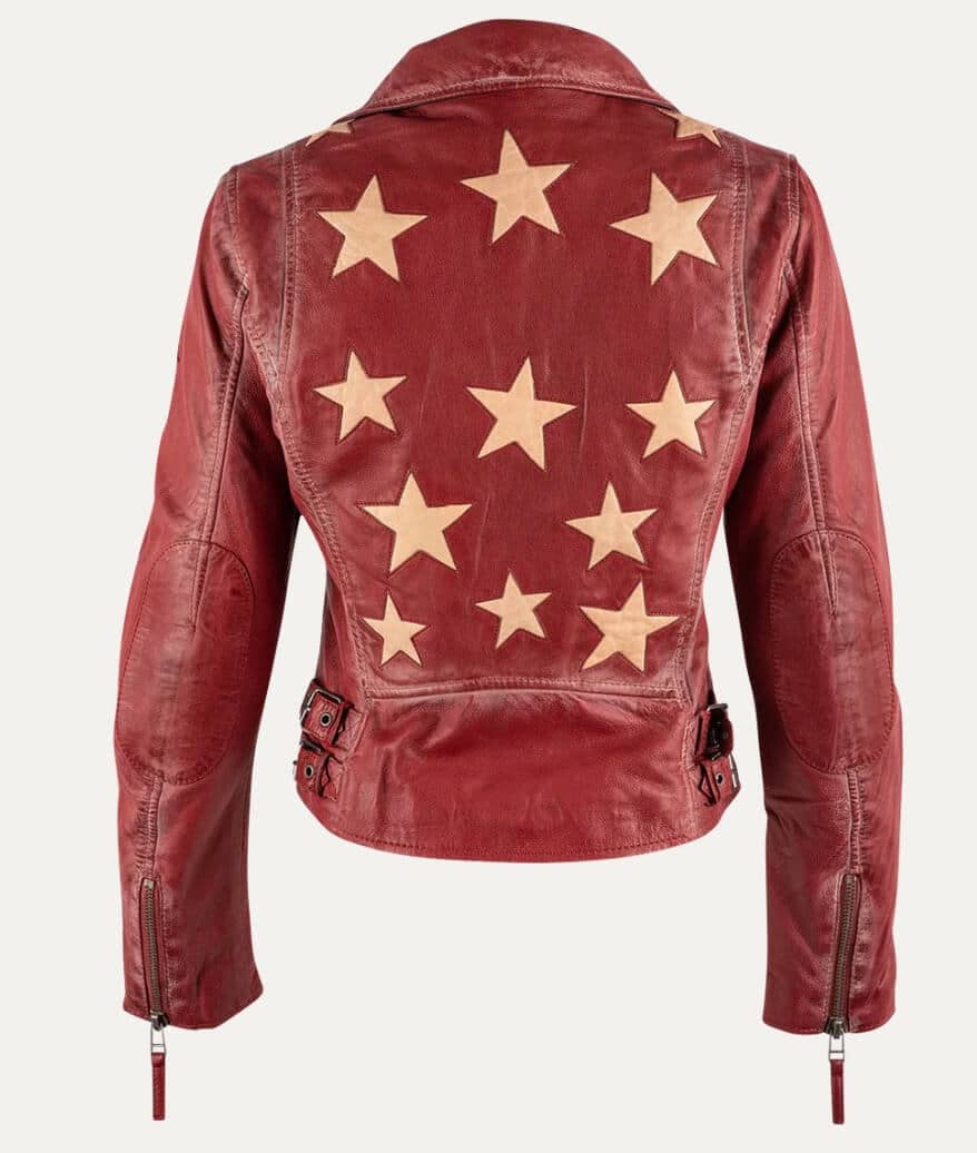 Mauritius Christy Vintage RF Red Leather Jacket