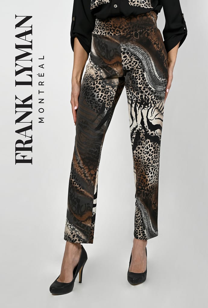 Frank Lyman Knit Animal Print Pant
