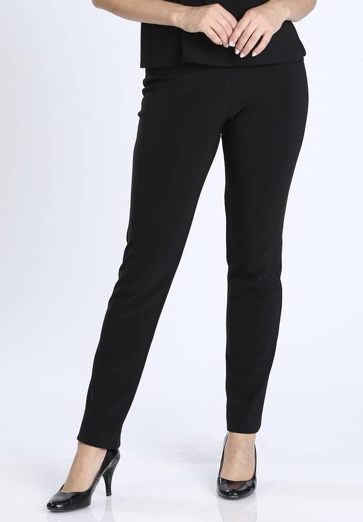 IC Collection High Tech Pull On Slim Pants Black