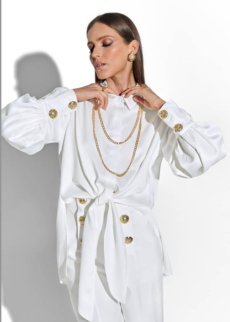 Cristina Sabatini Alessia long sleeve blouse off white