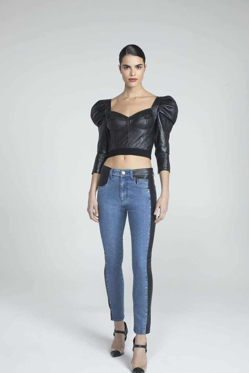 Andrea Bogosian Jeans with Leather