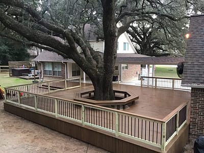 Custom Built Wood Deck | Pavilion Construction Company in New Waverly