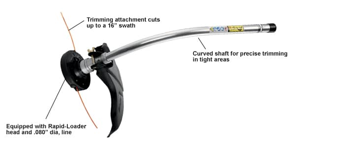 ECHO PAS Curved Shaft Trimmer Attachment