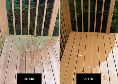 Deck Before After | Sidewalk Cleaning Company in Waynesboro PA